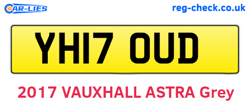 YH17OUD are the vehicle registration plates.