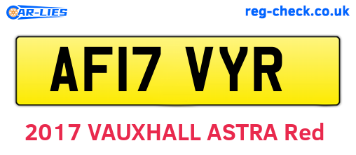 AF17VYR are the vehicle registration plates.