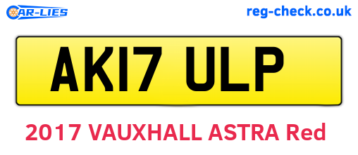 AK17ULP are the vehicle registration plates.