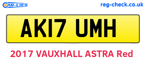 AK17UMH are the vehicle registration plates.