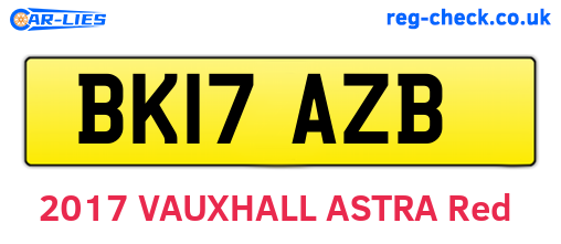 BK17AZB are the vehicle registration plates.