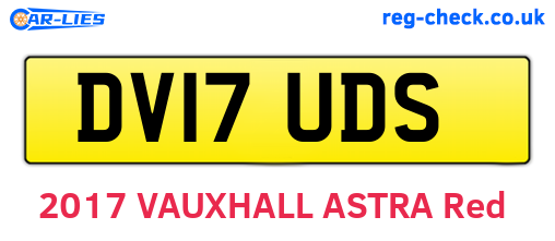 DV17UDS are the vehicle registration plates.