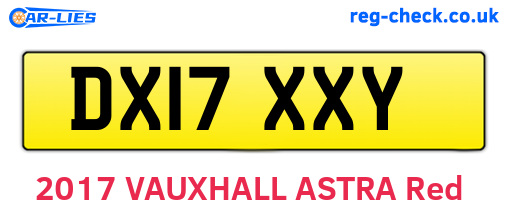 DX17XXY are the vehicle registration plates.