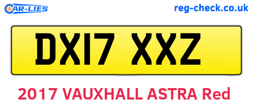 DX17XXZ are the vehicle registration plates.