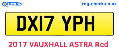 DX17YPH are the vehicle registration plates.
