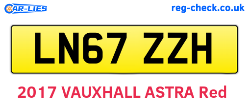 LN67ZZH are the vehicle registration plates.