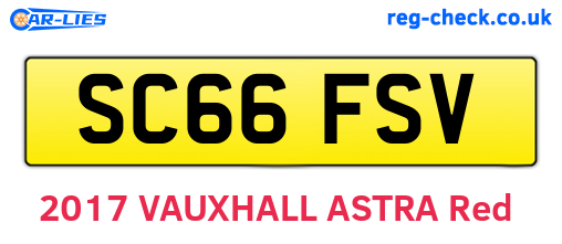 SC66FSV are the vehicle registration plates.
