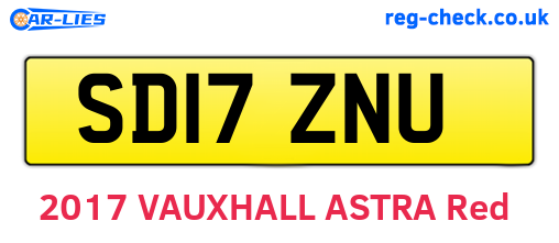 SD17ZNU are the vehicle registration plates.