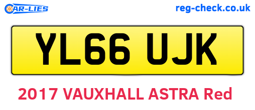 YL66UJK are the vehicle registration plates.