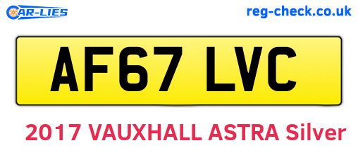 AF67LVC are the vehicle registration plates.