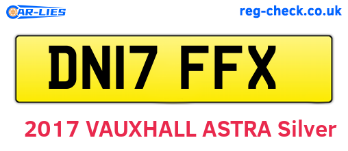 DN17FFX are the vehicle registration plates.