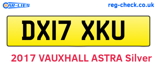 DX17XKU are the vehicle registration plates.