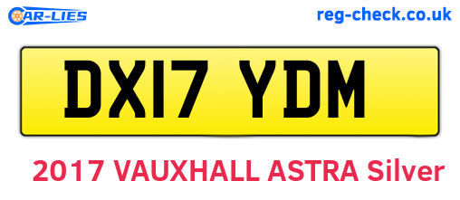 DX17YDM are the vehicle registration plates.