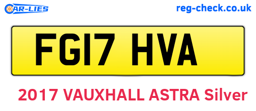 FG17HVA are the vehicle registration plates.