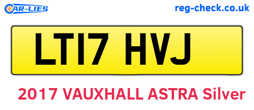 LT17HVJ are the vehicle registration plates.