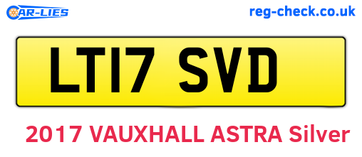 LT17SVD are the vehicle registration plates.