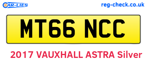 MT66NCC are the vehicle registration plates.