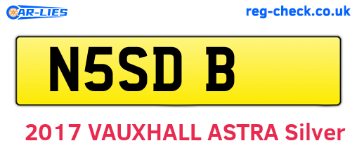 N5SDB are the vehicle registration plates.