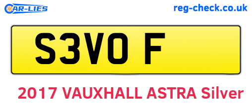 S3VOF are the vehicle registration plates.