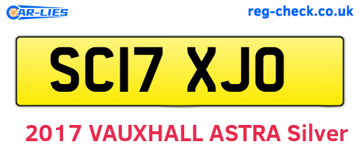 SC17XJO are the vehicle registration plates.