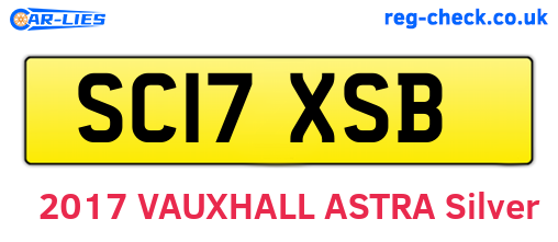 SC17XSB are the vehicle registration plates.