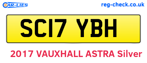 SC17YBH are the vehicle registration plates.