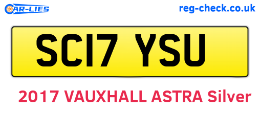 SC17YSU are the vehicle registration plates.