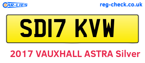 SD17KVW are the vehicle registration plates.