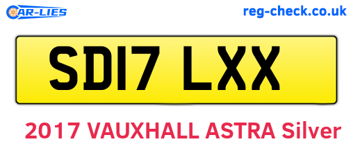 SD17LXX are the vehicle registration plates.