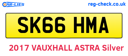 SK66HMA are the vehicle registration plates.