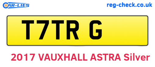 T7TRG are the vehicle registration plates.
