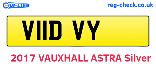 V11DVY are the vehicle registration plates.