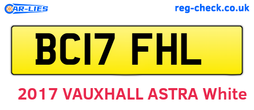 BC17FHL are the vehicle registration plates.