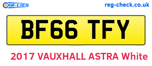 BF66TFY are the vehicle registration plates.