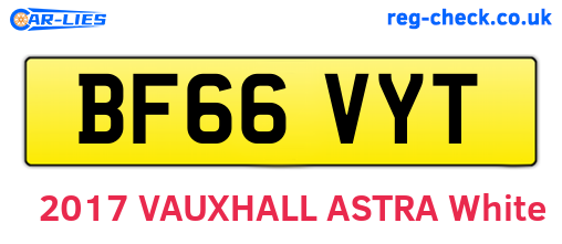 BF66VYT are the vehicle registration plates.
