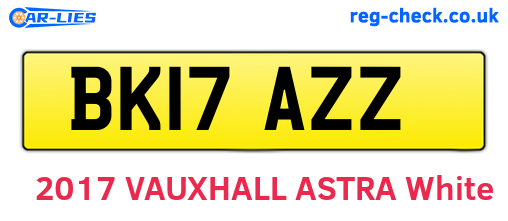 BK17AZZ are the vehicle registration plates.