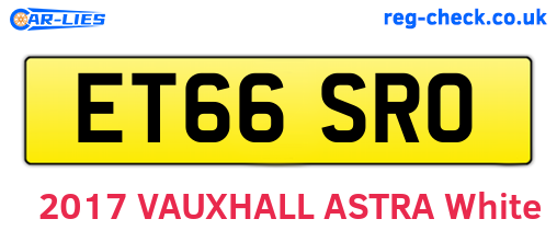 ET66SRO are the vehicle registration plates.