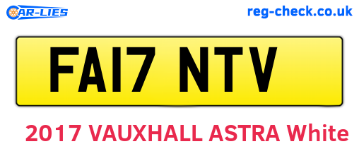 FA17NTV are the vehicle registration plates.