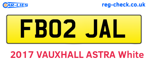 FB02JAL are the vehicle registration plates.