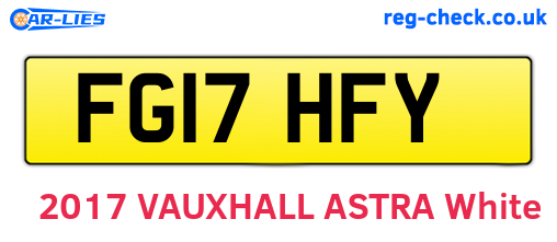 FG17HFY are the vehicle registration plates.