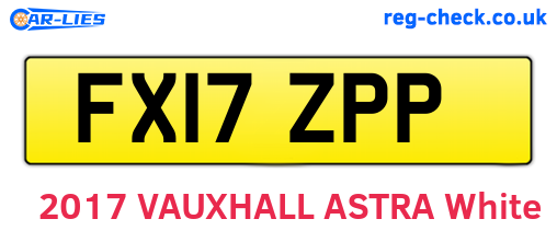 FX17ZPP are the vehicle registration plates.