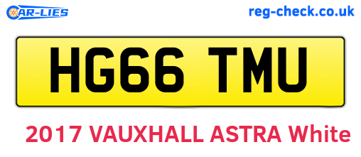HG66TMU are the vehicle registration plates.
