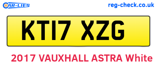KT17XZG are the vehicle registration plates.