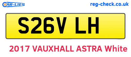S26VLH are the vehicle registration plates.