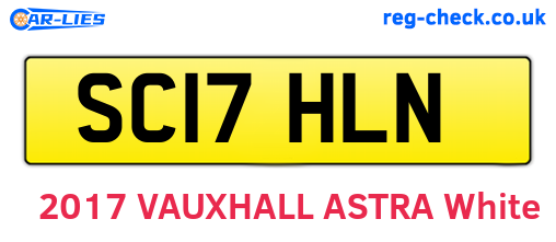 SC17HLN are the vehicle registration plates.