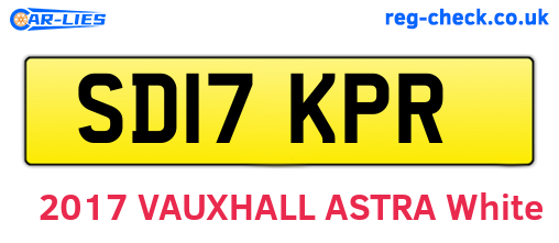 SD17KPR are the vehicle registration plates.