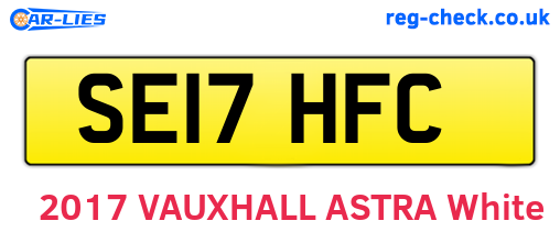 SE17HFC are the vehicle registration plates.