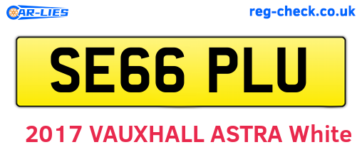 SE66PLU are the vehicle registration plates.
