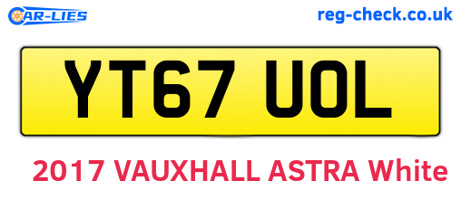 YT67UOL are the vehicle registration plates.