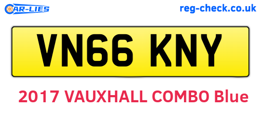 VN66KNY are the vehicle registration plates.